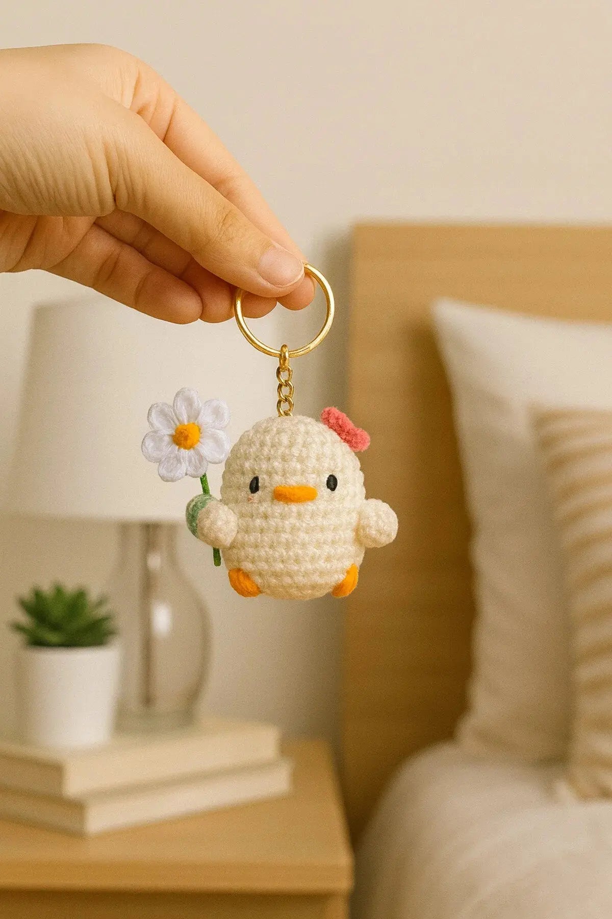 El Yapımı Amigurumi Civciv Anahtarlık – Örgü Figür, Sevimli Hediyelik Aksesuar LUXIC CORE