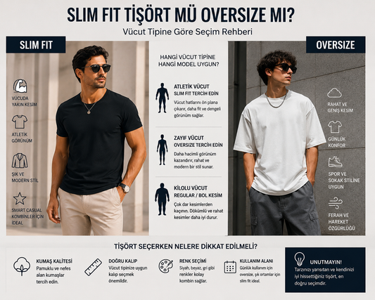 Slim Fit Tişört mü Oversize mı? Vücut Tipine Göre Seçim Rehberi