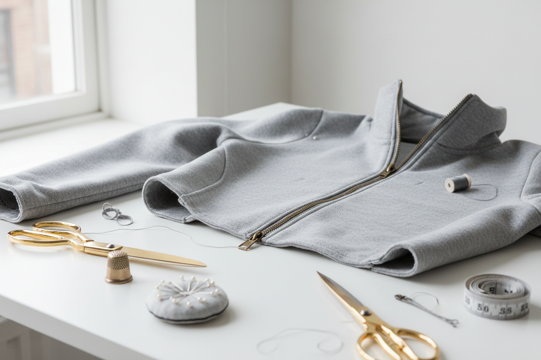 Fermuarlı Sweatshirt Dikimi: Pratik Teknikler ve Kalıpsız Yöntemler 2026