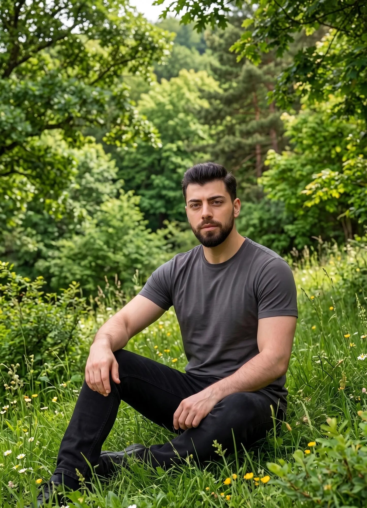 LUXIC CORE Erkek Slim Fit Bisiklet Yaka Pamuk Penye Günlük Rahat Basic Tişört LUXIC CORE