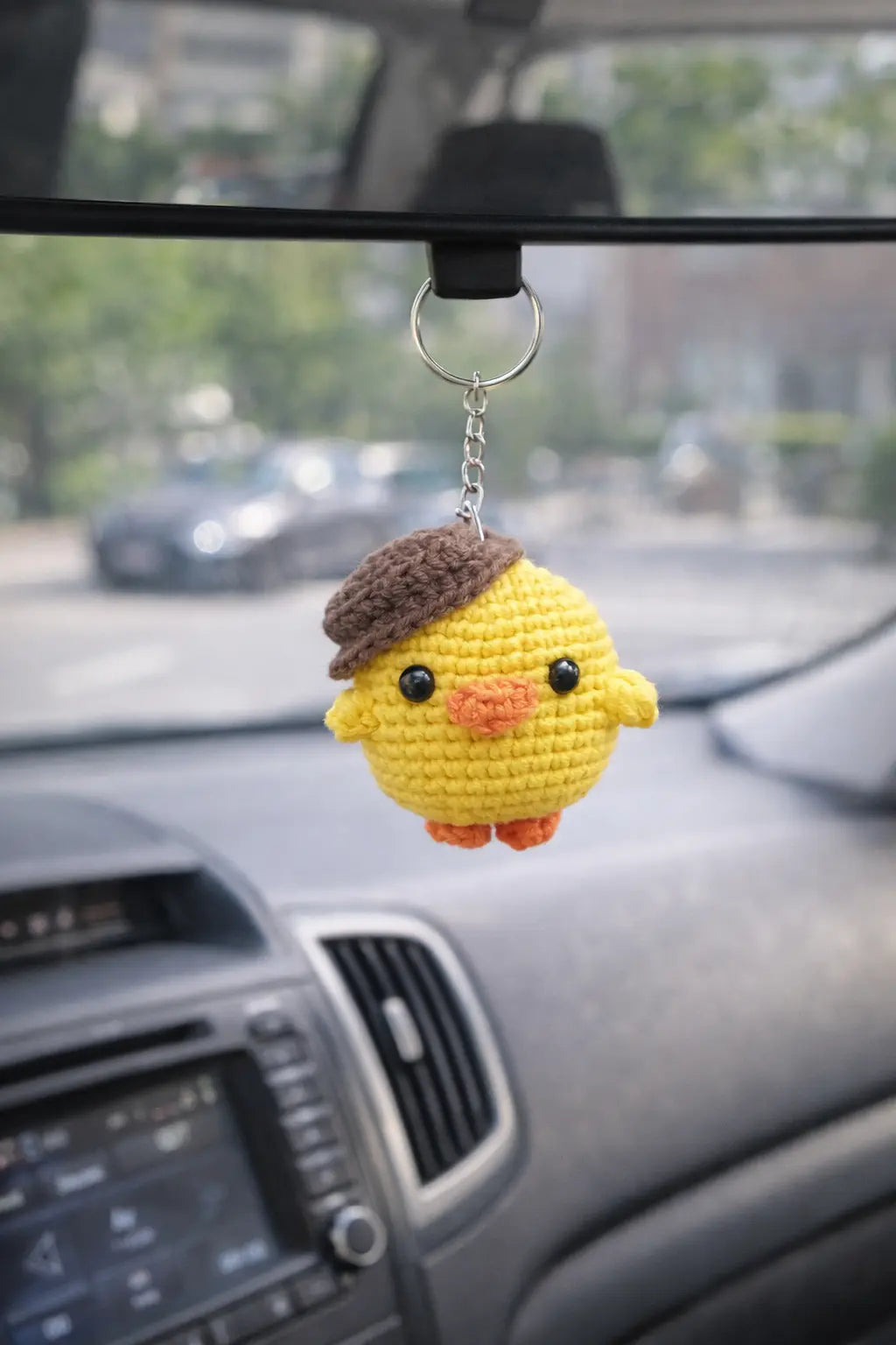 El Yapımı Amigurumi Civciv Anahtarlık | Örgü Araba Aynası Süsü & Çanta Aksesuarı LUXIC CORE
