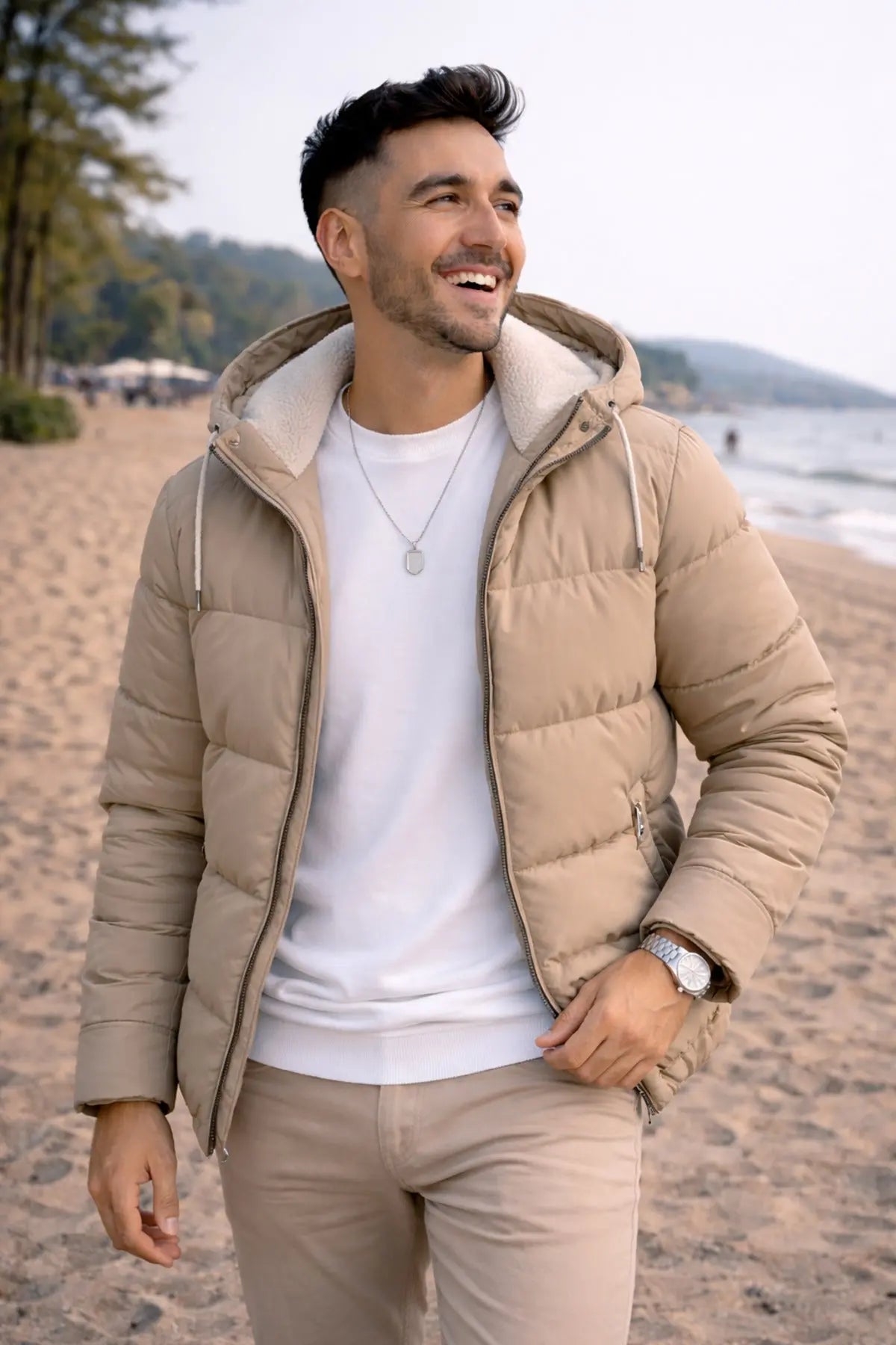 LUXIC CORE Erkek Beyaz Basic Sweatshirt Geniş Kalıp | Bisiklet Yaka, Rahat Kesim, Günlük ve Sokak Stili LUXIC CORE