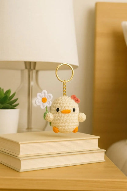 El Yapımı Amigurumi Civciv Anahtarlık – Örgü Figür, Sevimli Hediyelik Aksesuar LUXIC CORE
