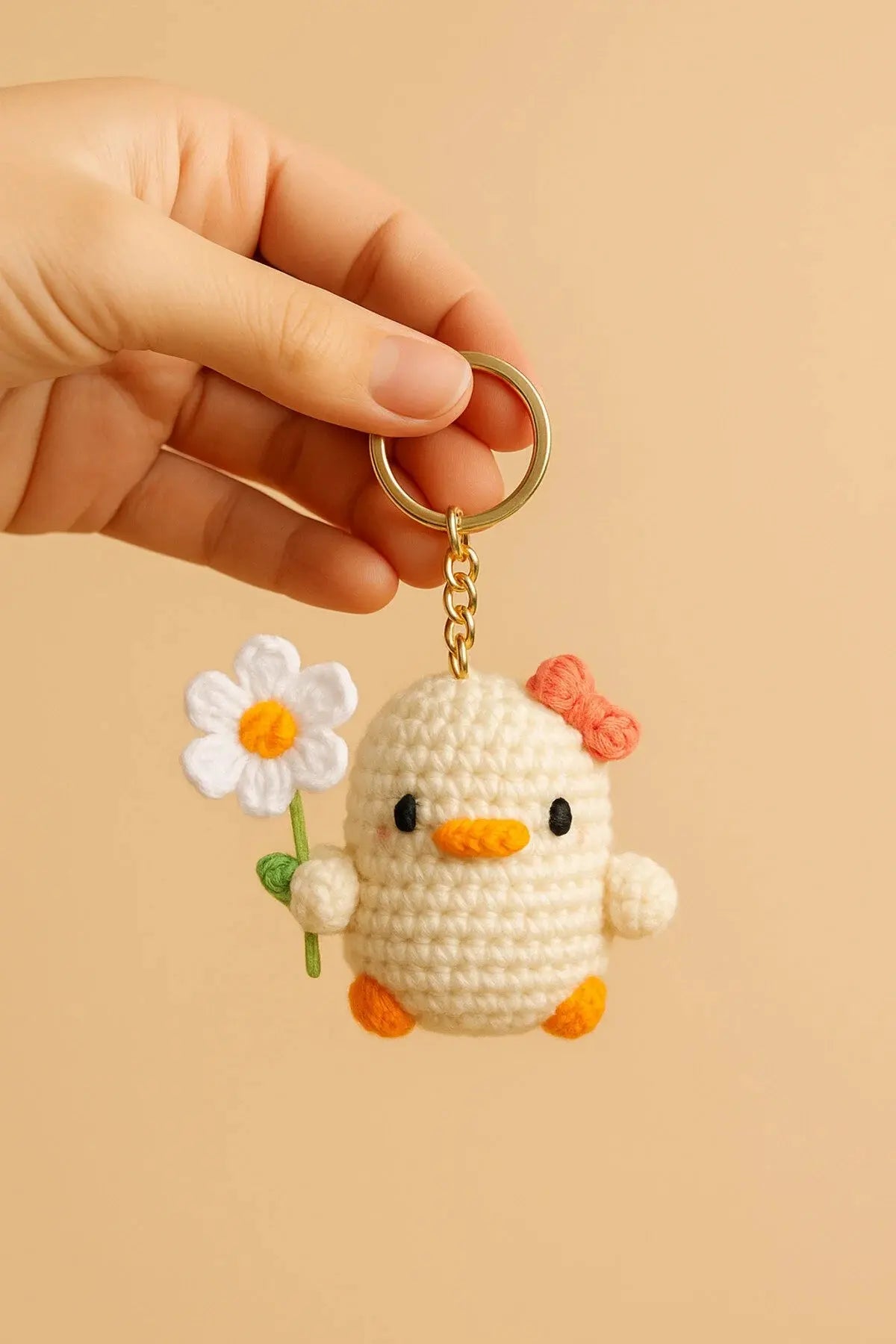 El Yapımı Amigurumi Civciv Anahtarlık – Örgü Figür, Sevimli Hediyelik Aksesuar LUXIC CORE
