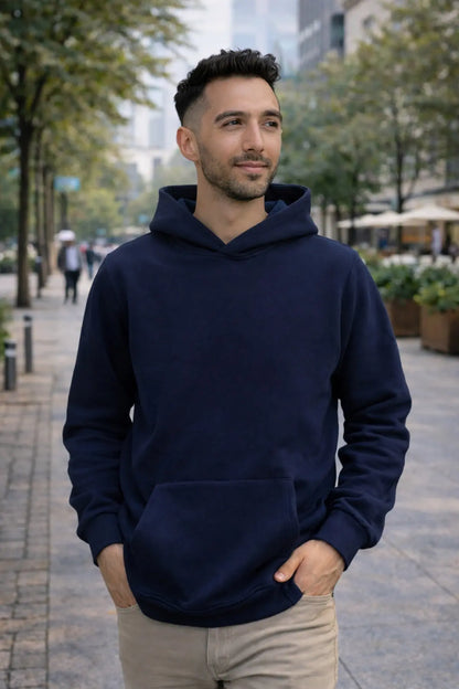 LUXIC CORE Erkek Oversize Kapüşonlu Sweatshirt Lacivert | Geniş Kalıp, Rahat Fit, Günlük Kullanım LUXIC CORE