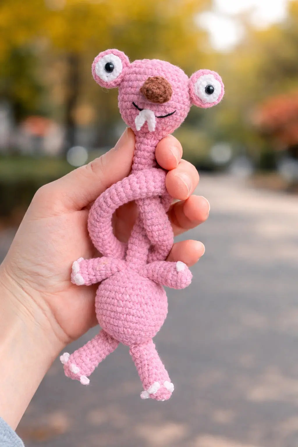 El Yapımı Amigurumi sid Araba Direksiyon Süsü, Sevimli Peluş Figür, Dekoratif Aksesuar LUXIC CORE