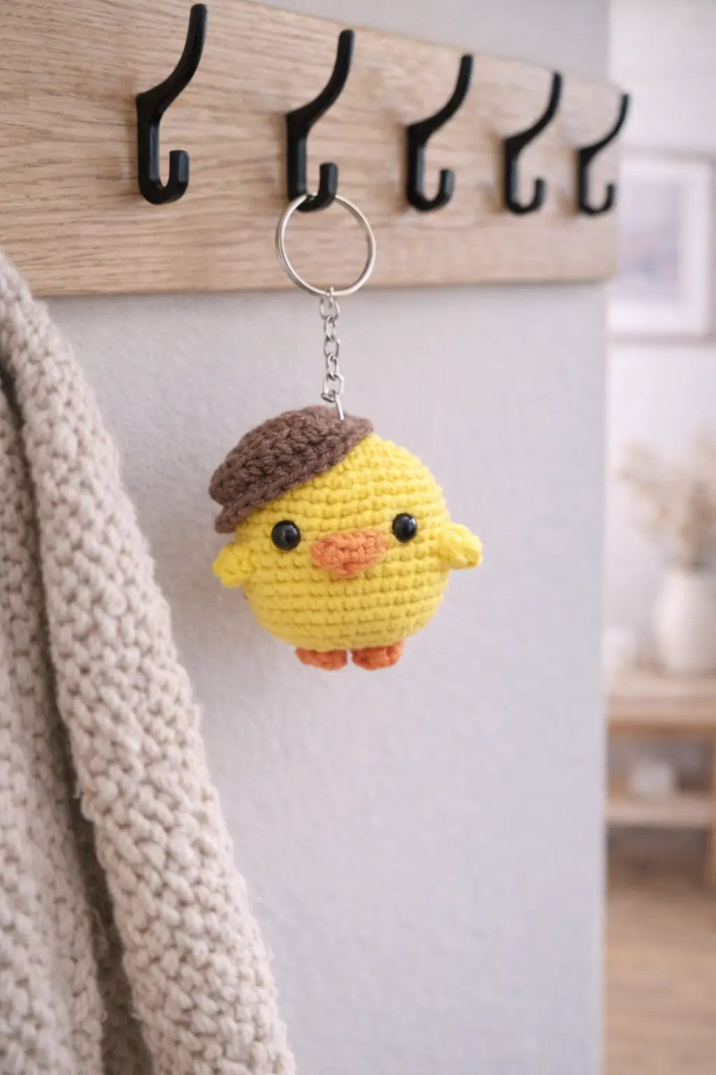 El Yapımı Amigurumi Civciv Anahtarlık | Örgü Araba Aynası Süsü & Çanta Aksesuarı LUXIC CORE