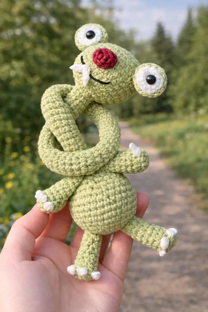 El Yapımı Amigurumi sid Araba Direksiyon Süsü, Sevimli Peluş Figür, Dekoratif Aksesuar LUXIC CORE