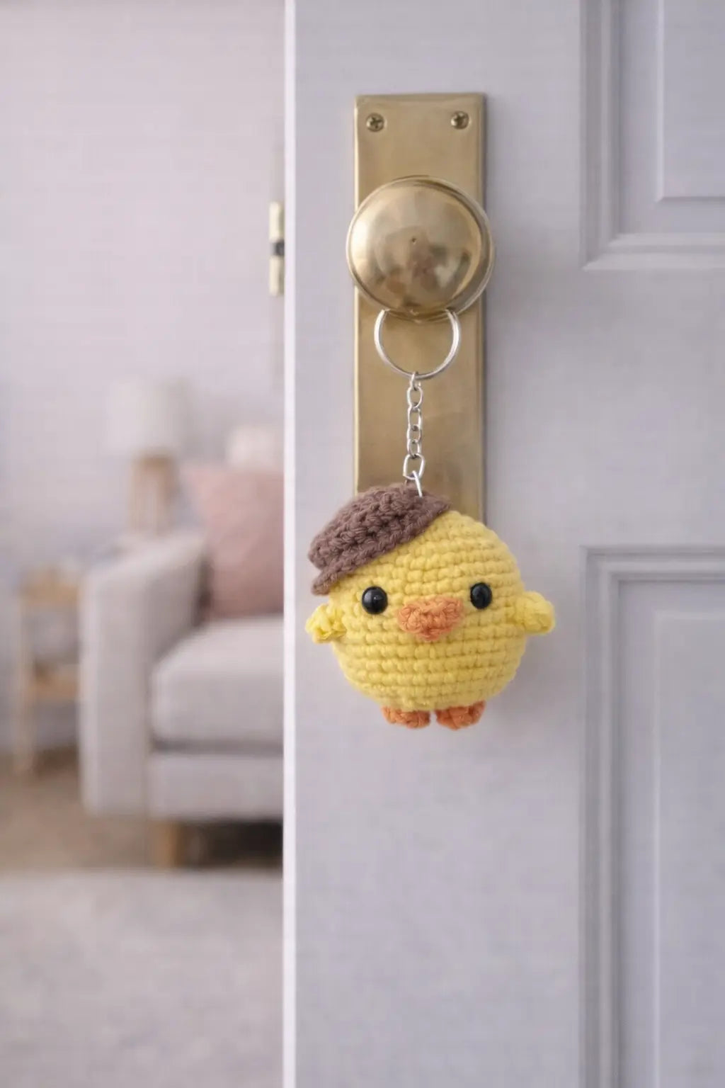 El Yapımı Amigurumi Civciv Anahtarlık | Örgü Araba Aynası Süsü & Çanta Aksesuarı LUXIC CORE