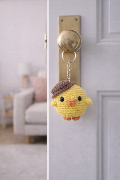 El Yapımı Amigurumi Civciv Anahtarlık | Örgü Araba Aynası Süsü & Çanta Aksesuarı LUXIC CORE