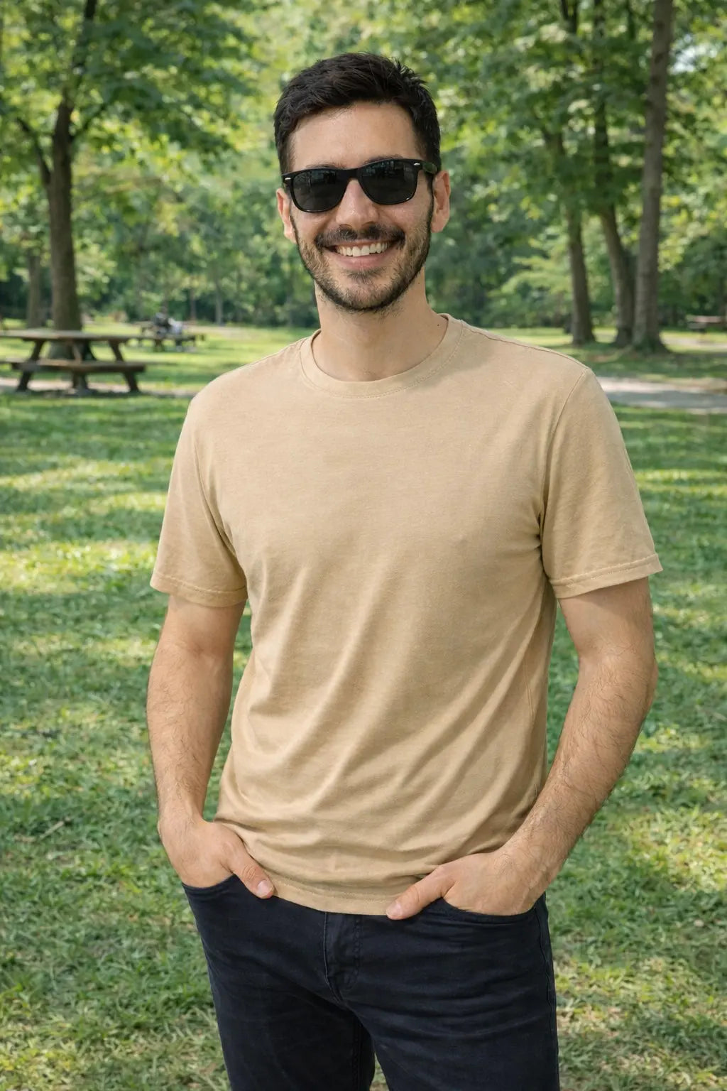 LUXIC CORE Basic Tişört %100 Pamuk Bisiklet Yaka Rahat Kesim Günlük Yazlık T-Shirt LUXIC CORE