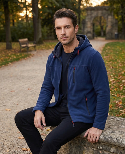 LUXIC CORE Unisex Kapüşonlu Polar 3 Cepli Fermuarlı Sıcak Tutan Kışlık Outdoor Hoodie Günlük StilPro LUXIC CORE