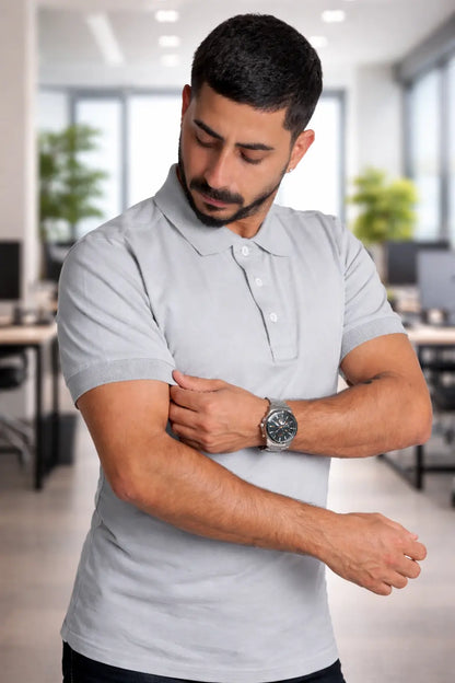 LUXIC CORE Erkek Polo Yaka Tişört Likralı Pike Kumaş Terletmez Slim Fit Günlük Şık Tasarım LUXIC CORE