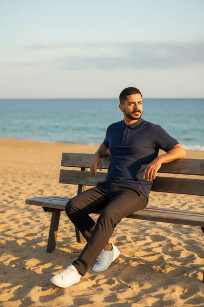LUXIC CORE Erkek Polo Yaka Tişört Likralı Pike Kumaş Terletmez Slim Fit Günlük Şık Tasarım LUXIC CORE