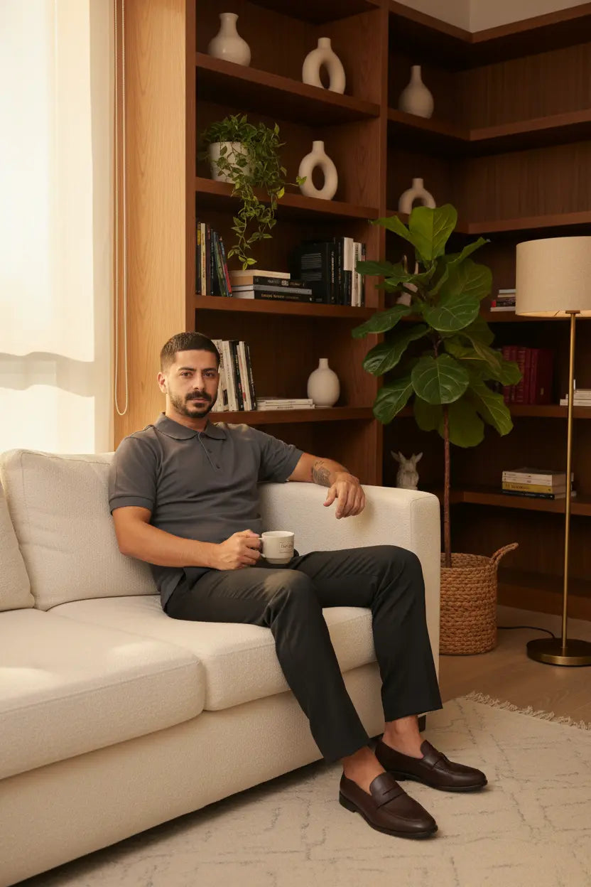 LUXIC CORE Erkek Polo Yaka Tişört Likralı Pike Kumaş Terletmez Slim Fit Günlük Şık Tasarım LUXIC CORE