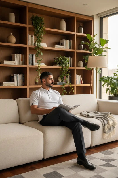 LUXIC CORE Erkek Polo Yaka Tişört Likralı Pike Kumaş Terletmez Slim Fit Günlük Şık Tasarım LUXIC CORE
