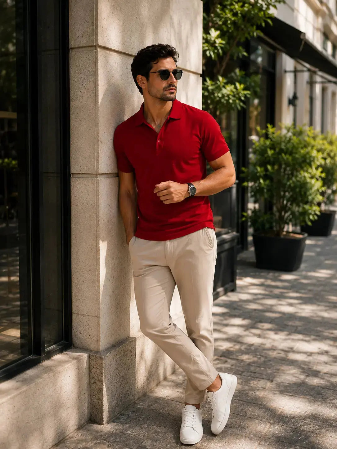 LUXIC CORE Erkek Polo Yaka Tişört Likralı Pike Kumaş Terletmez Slim Fit Günlük Şık Tasarım LUXIC CORE