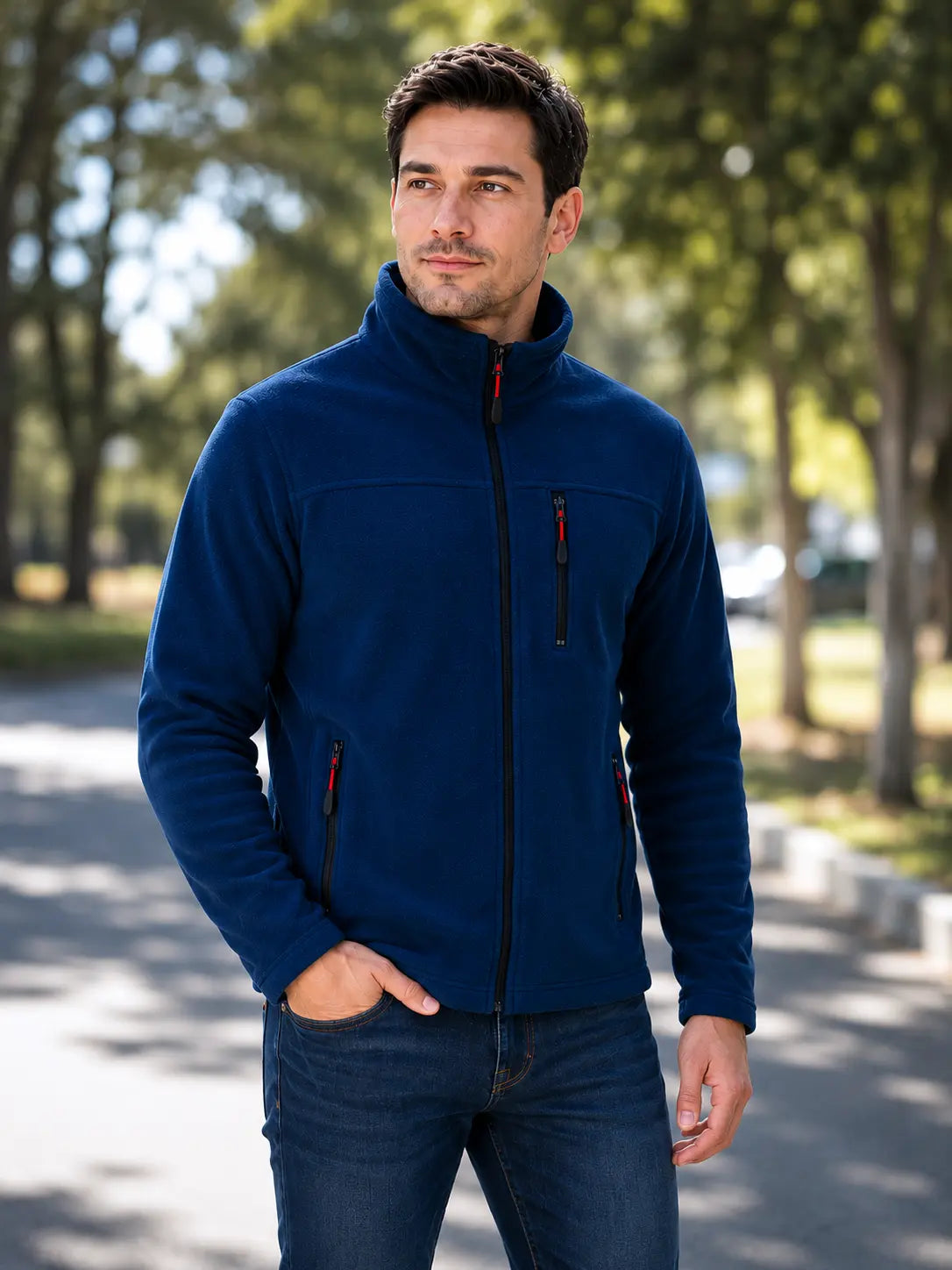 LUXIC CORE Kapüşonlu Polar 3 Cepli Fermuarlı Sıcak Tutan Kışlık Outdoor Hoodie Günlük StilPro LUXIC CORE