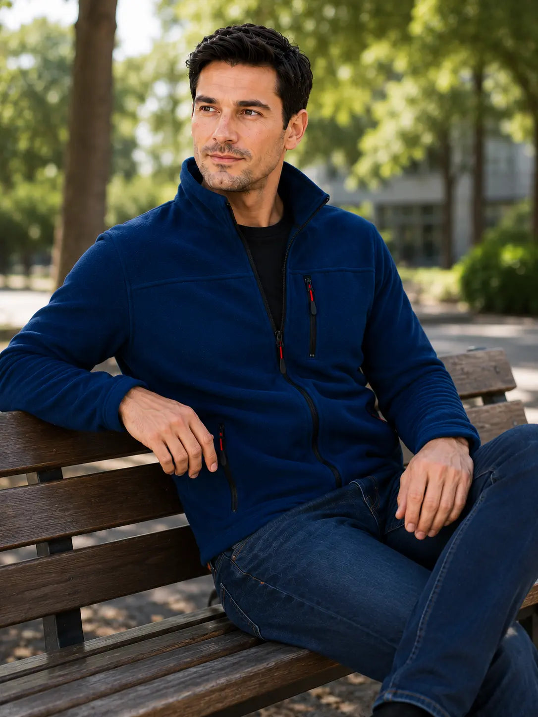 LUXIC CORE Kapüşonlu Polar 3 Cepli Fermuarlı Sıcak Tutan Kışlık Outdoor Hoodie Günlük StilPro LUXIC CORE