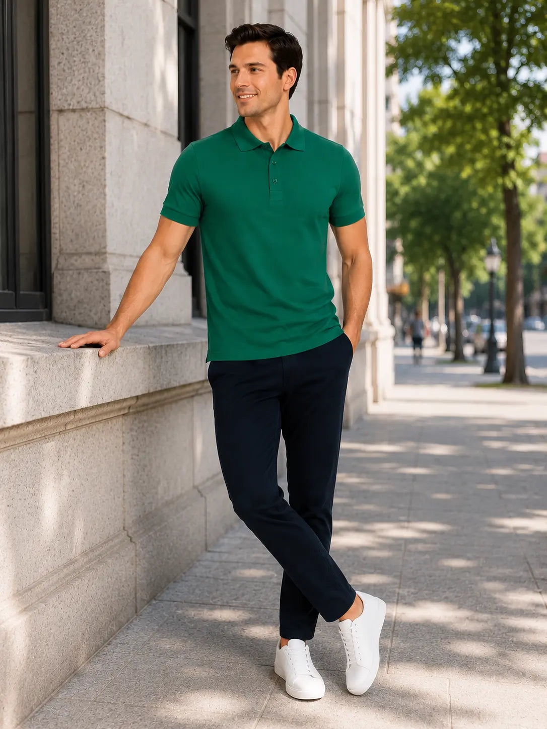 LUXIC CORE Erkek Polo Yaka Tişört Likralı Pike Kumaş Terletmez Slim Fit Günlük Şık Tasarım LUXIC CORE