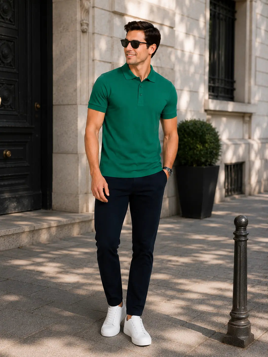LUXIC CORE Erkek Polo Yaka Tişört Likralı Pike Kumaş Terletmez Slim Fit Günlük Şık Tasarım LUXIC CORE